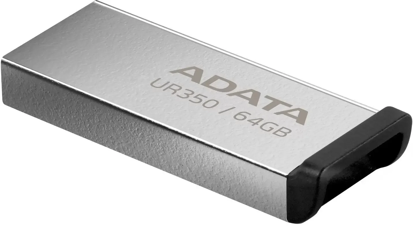 Флеш накопитель 64GB A-DATA UR350, USB 3.2, металл/черный