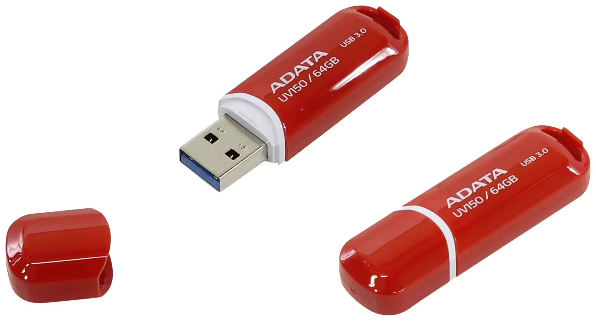 Флеш накопитель 64GB A-DATA UV150, USB 3.2, Красный