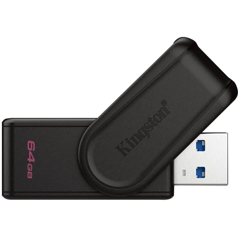 Флеш накопитель 64GB Kingston DataTraveler Exodia S, USB 3.2  Черный