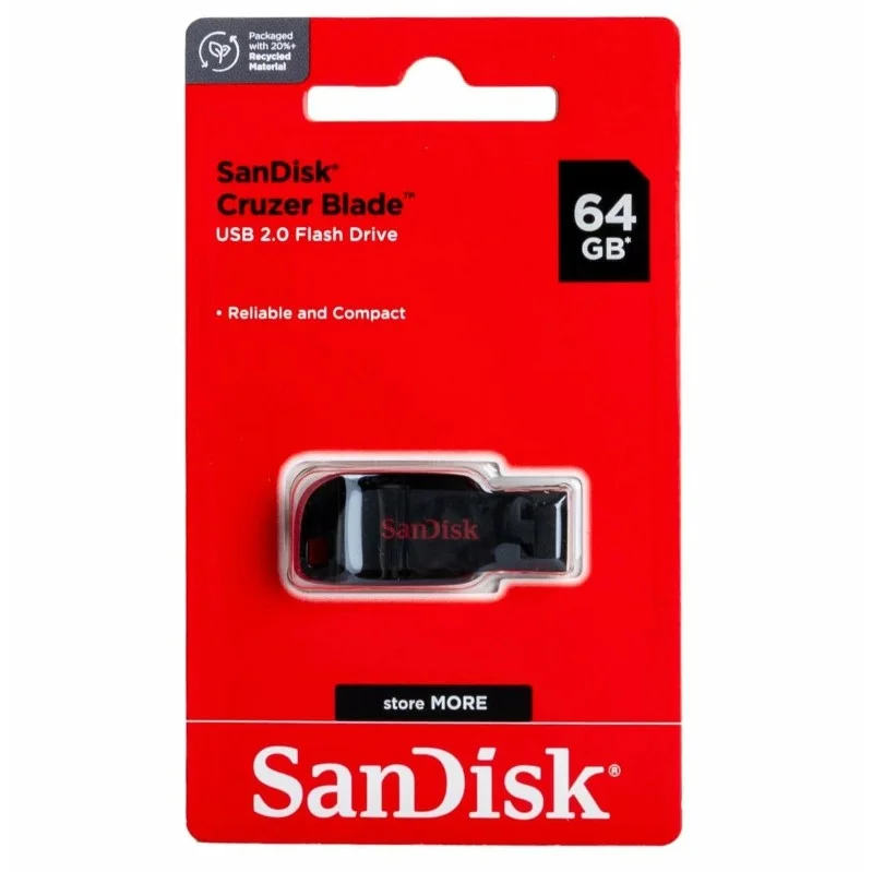 Флеш накопитель 64GB SanDisk CZ50 Cruzer Blade, USB 2.0