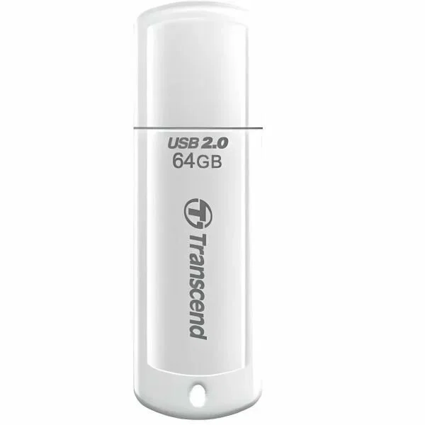 Флеш накопитель 64GB Transcend JetFlash 370, USB 2.0, Белый