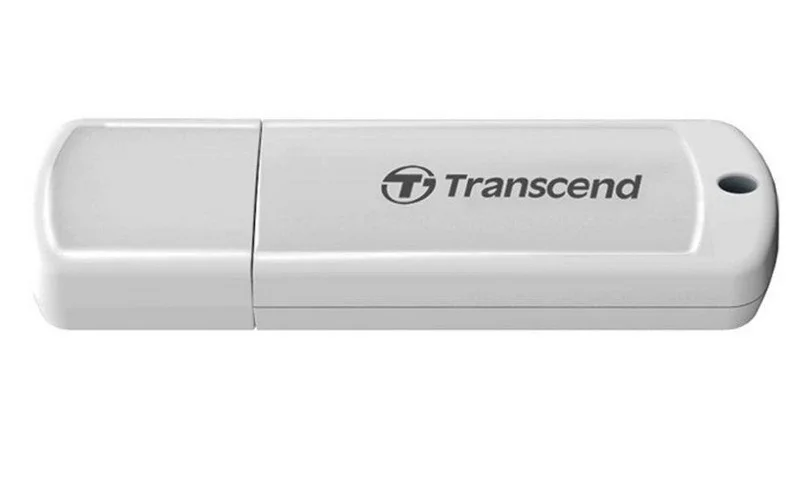 Флеш накопитель 64GB Transcend JetFlash 370, USB 2.0, Белый