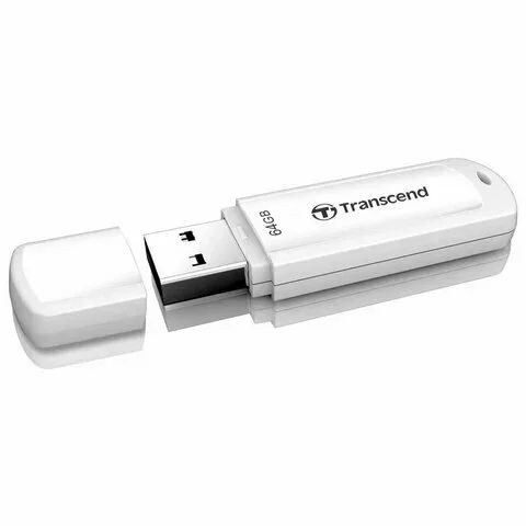 Флеш накопитель 64GB Transcend JetFlash 730, USB 3.1, Белый