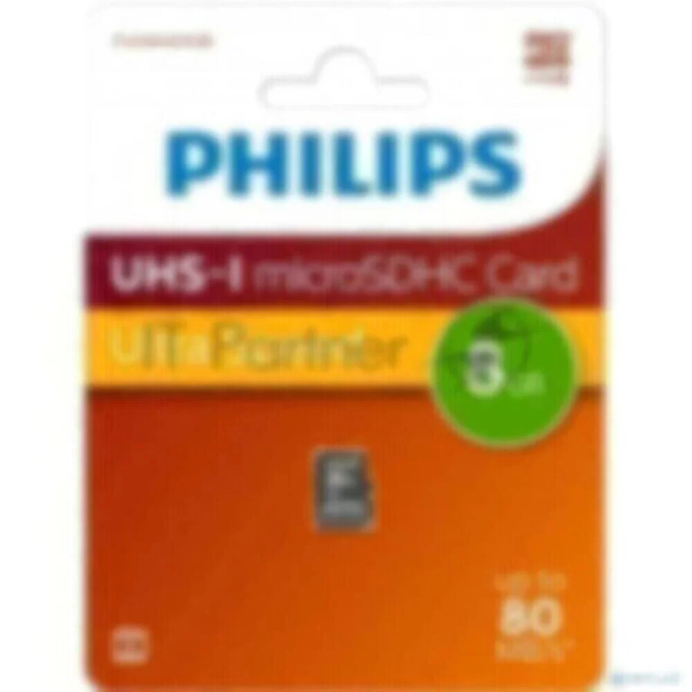 Флеш карта microSD 8GB PHILIPS High Speed  microSDHC Class 10 80MB/s