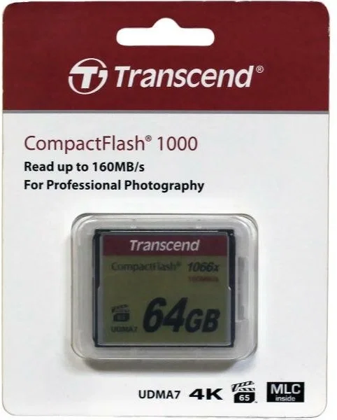 Флеш карта CF 64GB Transcend, 1000X