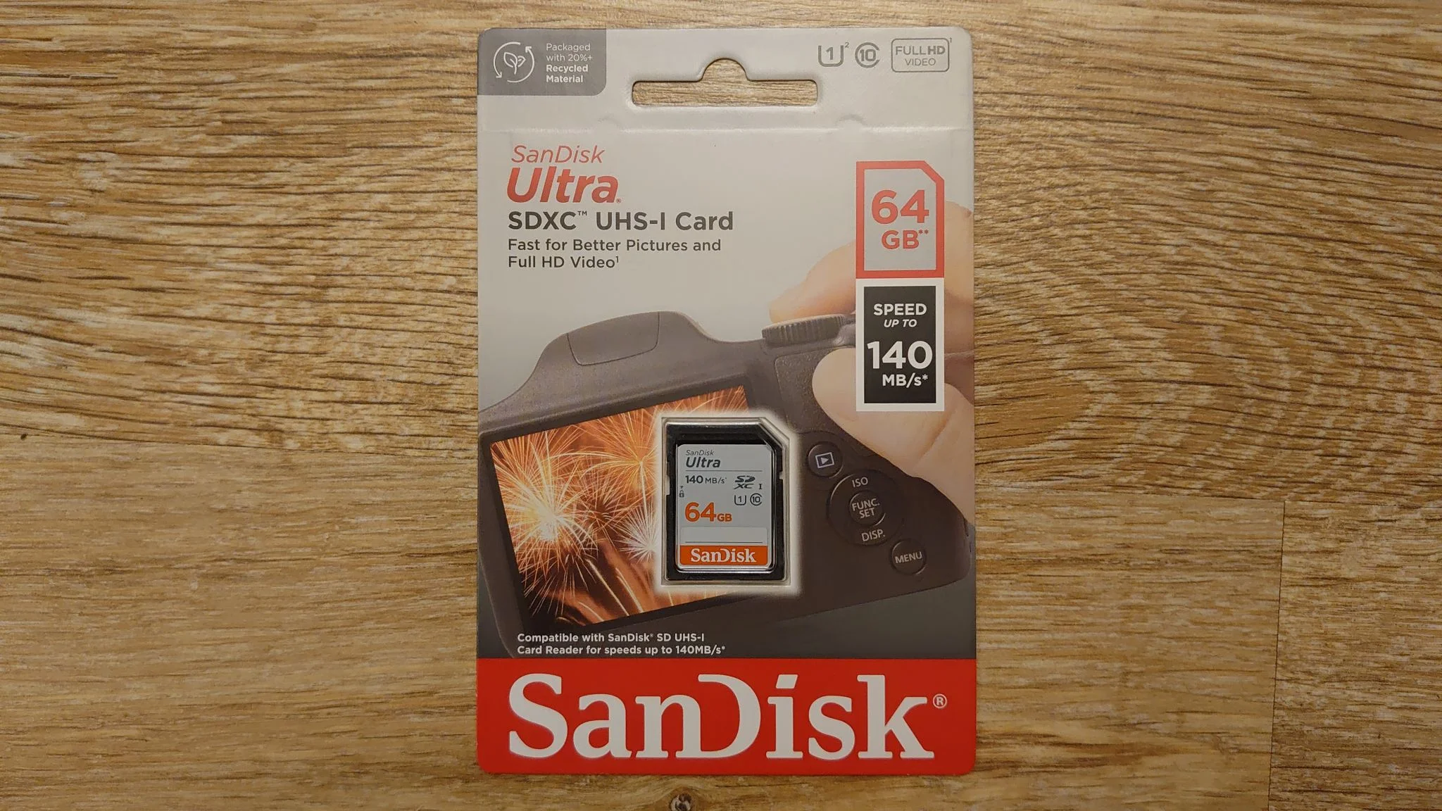 Флеш карта SD 64GB SanDisk SDXC Class 10 UHS-I Ultra 140MB/s