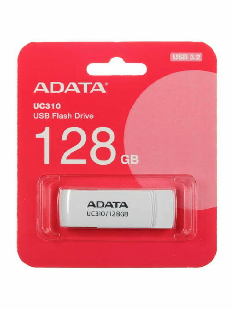 Флеш накопитель 128GB A-DATA UC310, USB 3.2, белый