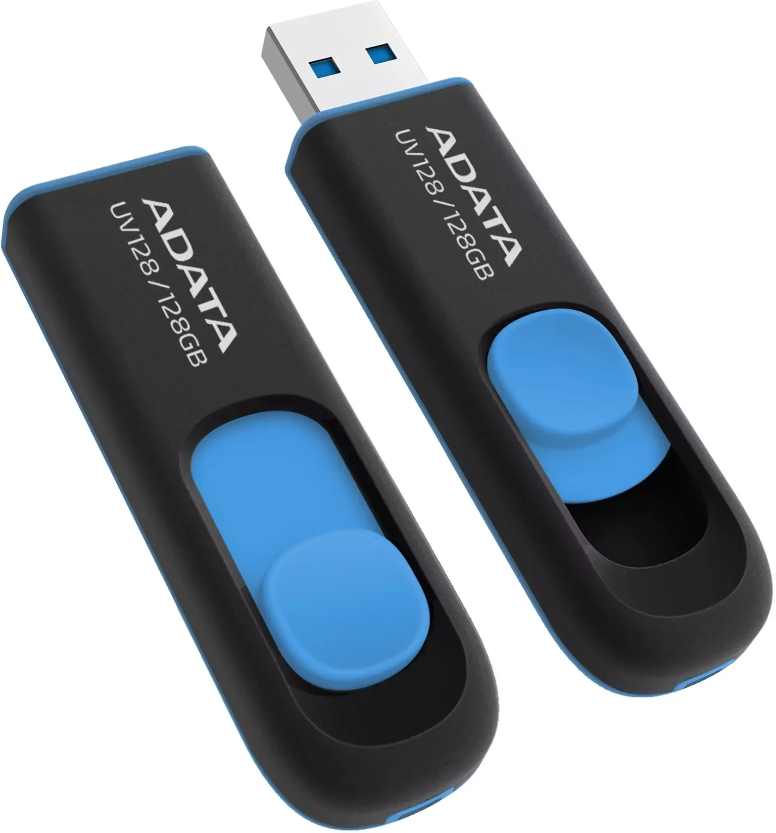 Флеш накопитель 128GB A-DATA UV128, USB 3.2, черный/синий