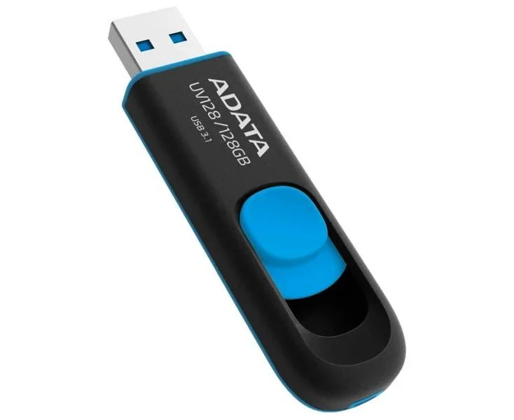 Флеш накопитель 128GB A-DATA UV128, USB 3.2, черный/синий