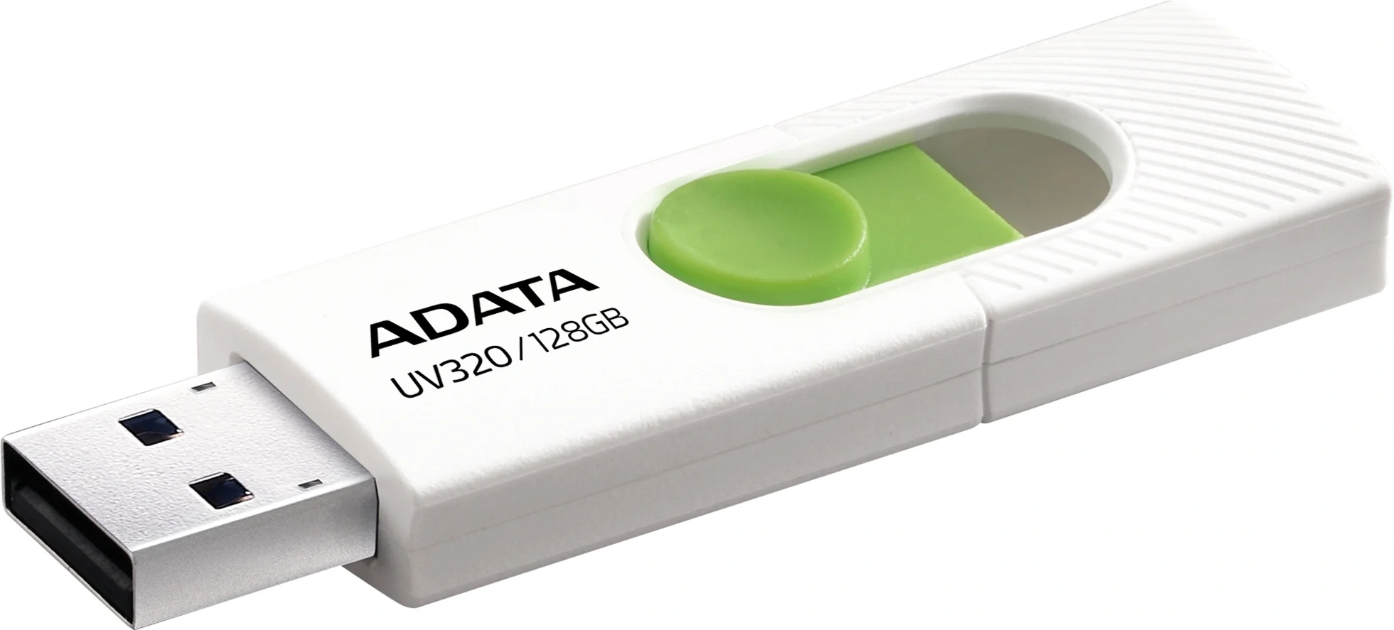 Флеш накопитель 128GB A-DATA UV320, USB 3.2, белый/зеленый
