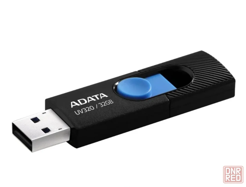 Флеш накопитель 128GB A-DATA UV320, USB 3.2, черный/голубой