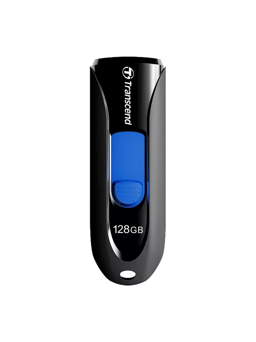 Флеш накопитель 128GB Transcend JetFlash 790, USB 3.1, Черный/Синий