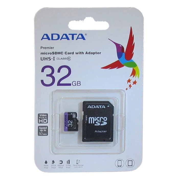 Флеш карта microSD 128GB A-DATA Premier microSDXC Class 10 UHS-I A1 V10 100/25 MB/s (SD адаптер)
