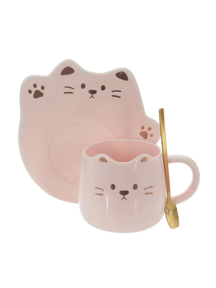 Кружка с блюдцем, 320 мл, L16 W15 H9 см, 3в.