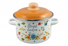 Кастрюля эмал цил Floral kitchen 2,0л ТМ Appetite