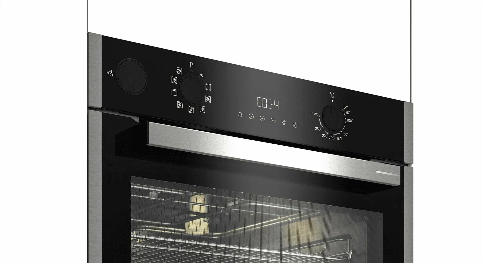 Электрический духовой шкаф Grundig GEBD19301B, черный/нержавеющая сталь