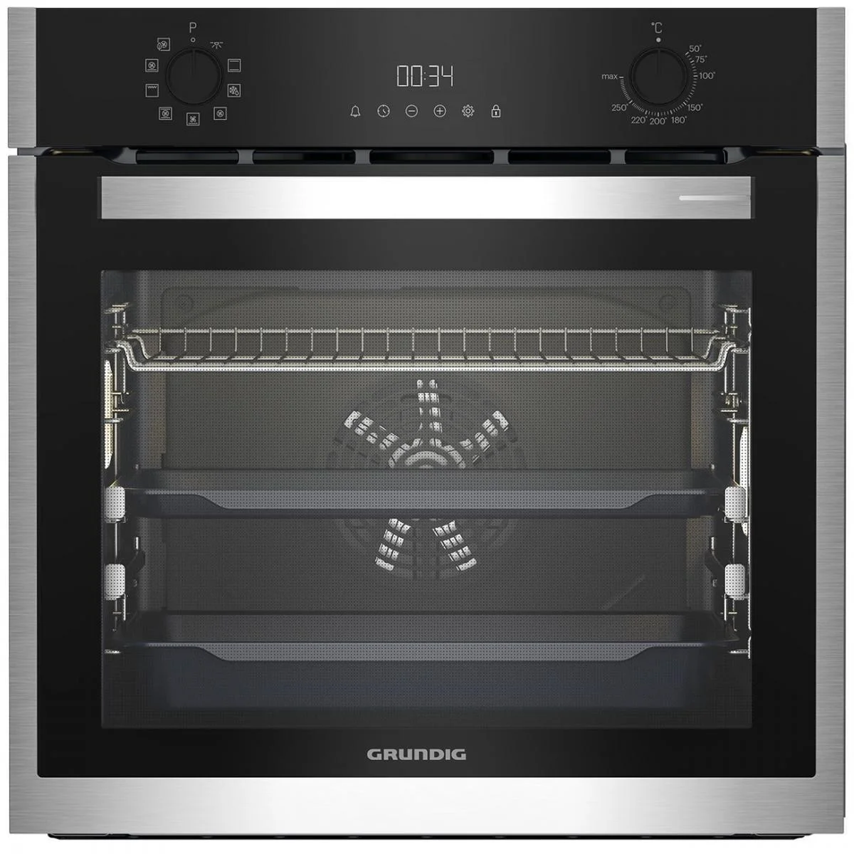Электрический духовой шкаф Grundig GEBM19301BC черный/нержавеющая сталь
