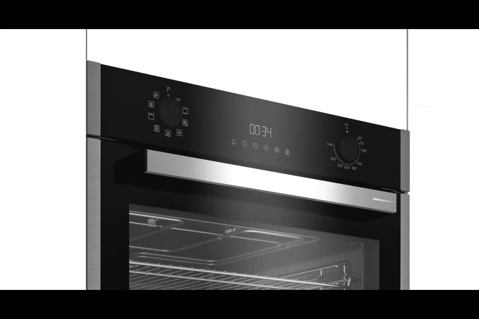 Электрический духовой шкаф Grundig GEBM19301BC черный/нержавеющая сталь