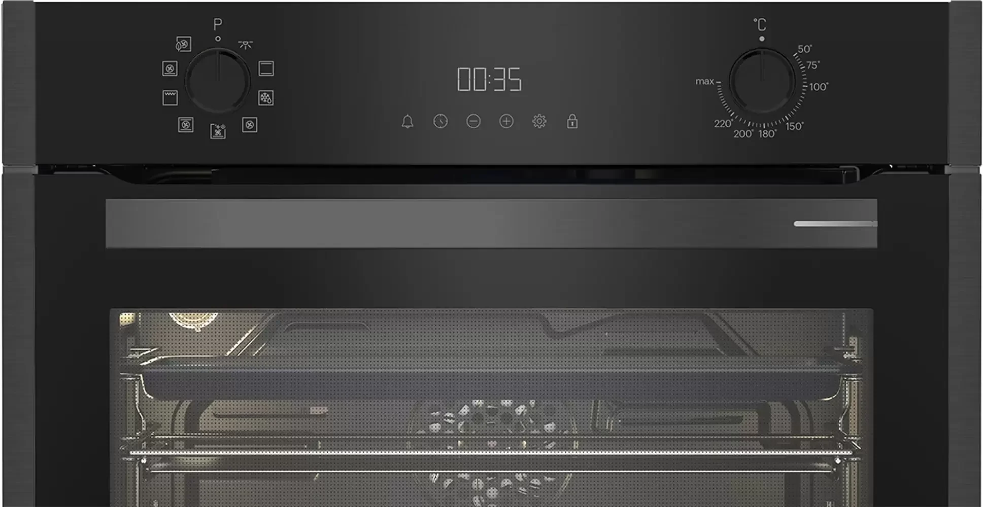 Электрический духовой шкаф Grundig GEKM19300DX черная нержавеющая сталь