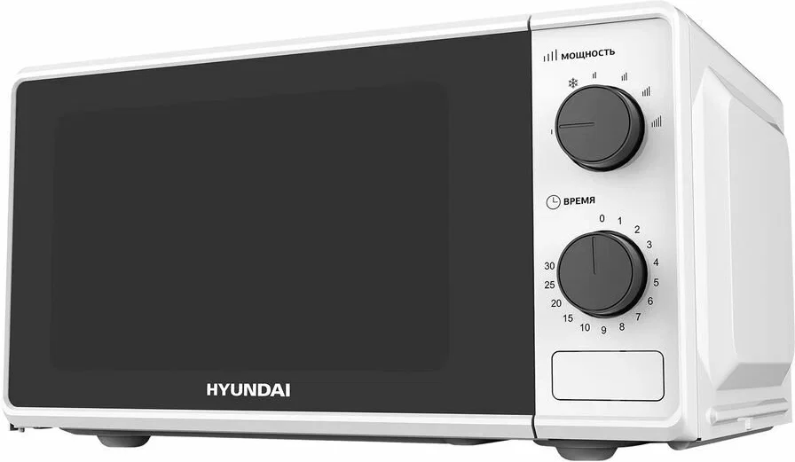 СВЧ печь-соло HYUNDAI HYM-M2041 белый  (700 Вт, 20 литров соло, механическое управление)