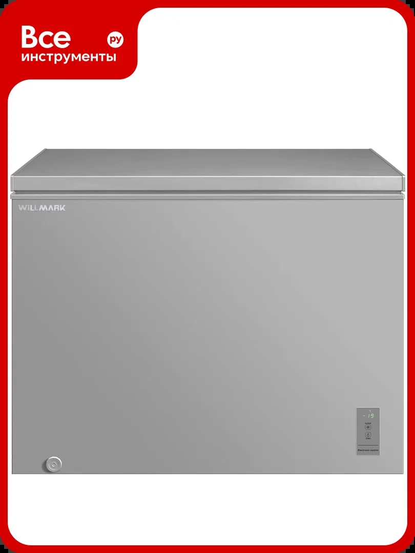 Морозильный ларь Willmark CF-390IDG серый, 293л