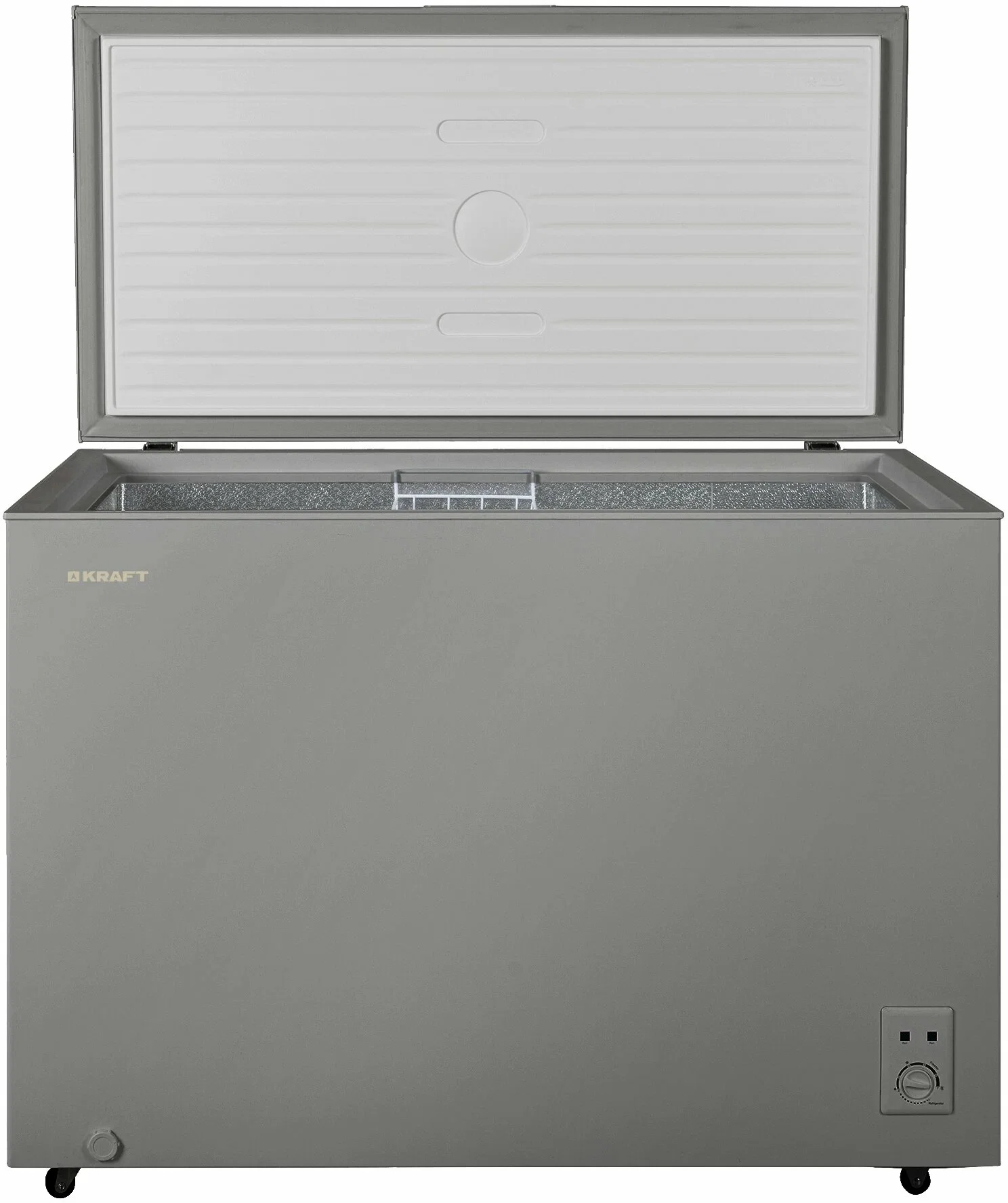 Морозильный ларь Kraft BD (W)-340SRX серебристый, 318л