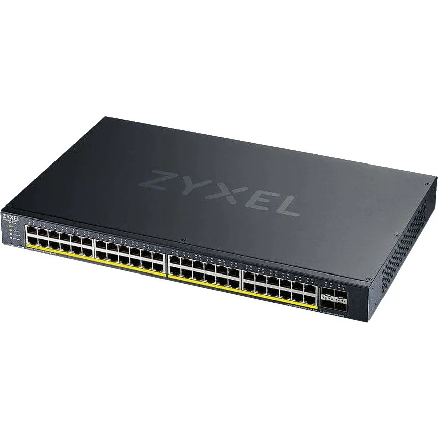 Коммутатор XGS1935-52HP, 52 Port Smart Managed PoE Switch, 48x Gigabit PoE and 4x 10G SFP+, hybrid mode, standalone or NebulaFlex Cloud, 375 Watt PoE