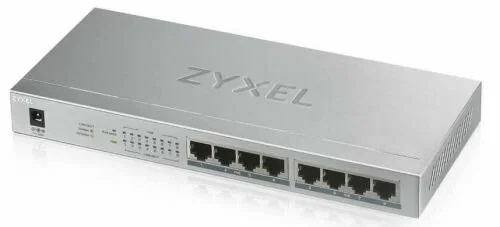 Коммутатор Zyxel GS1008HP Switch PoE +, 8xGE PoE +, tabletop, metal, silent, budget PoE 60 W
