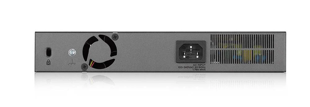 Коммутатор Zyxel GS1350-12HP, 10xGE (8xPoE+), 2xSFP, бюджет PoE 130 Вт, дальность передачи питания до 250 м, автоперезагрузка PoE-портов, повышенная з