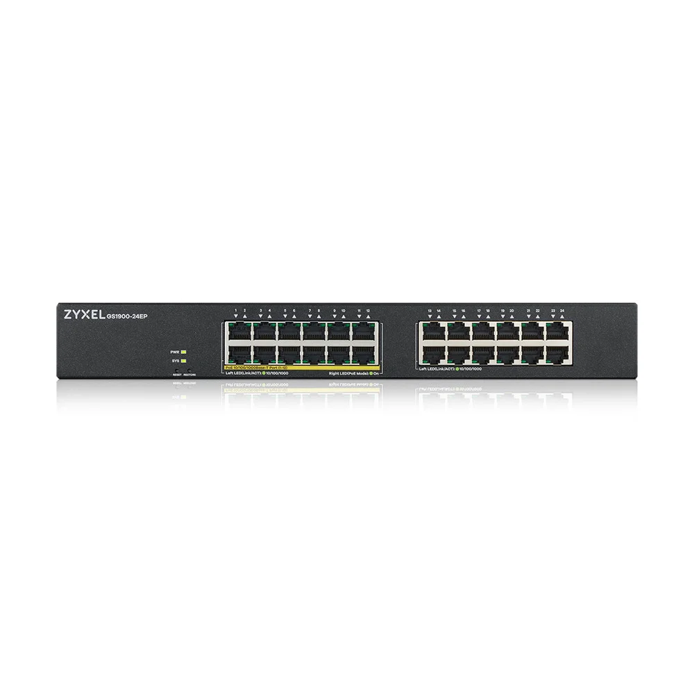 Коммутатор Zyxel GS1900-24EP-EU0101F 24G 12PoE+ 130W управляемый