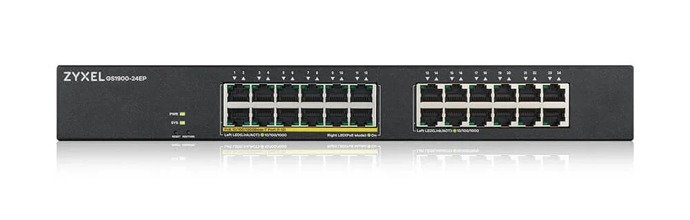 Коммутатор Zyxel GS1900-24EP-EU0101F 24G 12PoE+ 130W управляемый