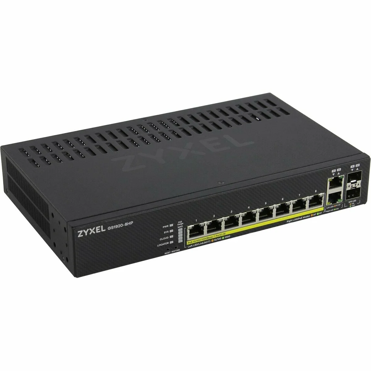 Коммутатор Zyxel NebulaFlex GS1920-8HPV2-EU0101F 8G 8PoE+ 130W управляемый