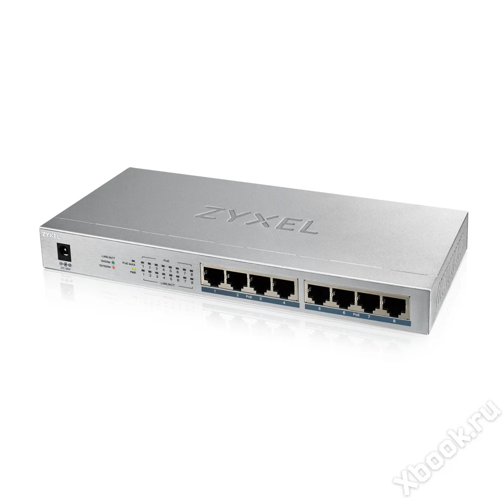 Коммутатор Zyxel XGS1010-12-ZZ0102F 8x1 Гбит/с 2x2.5 Гбит/с 2SFP+ неуправляемый