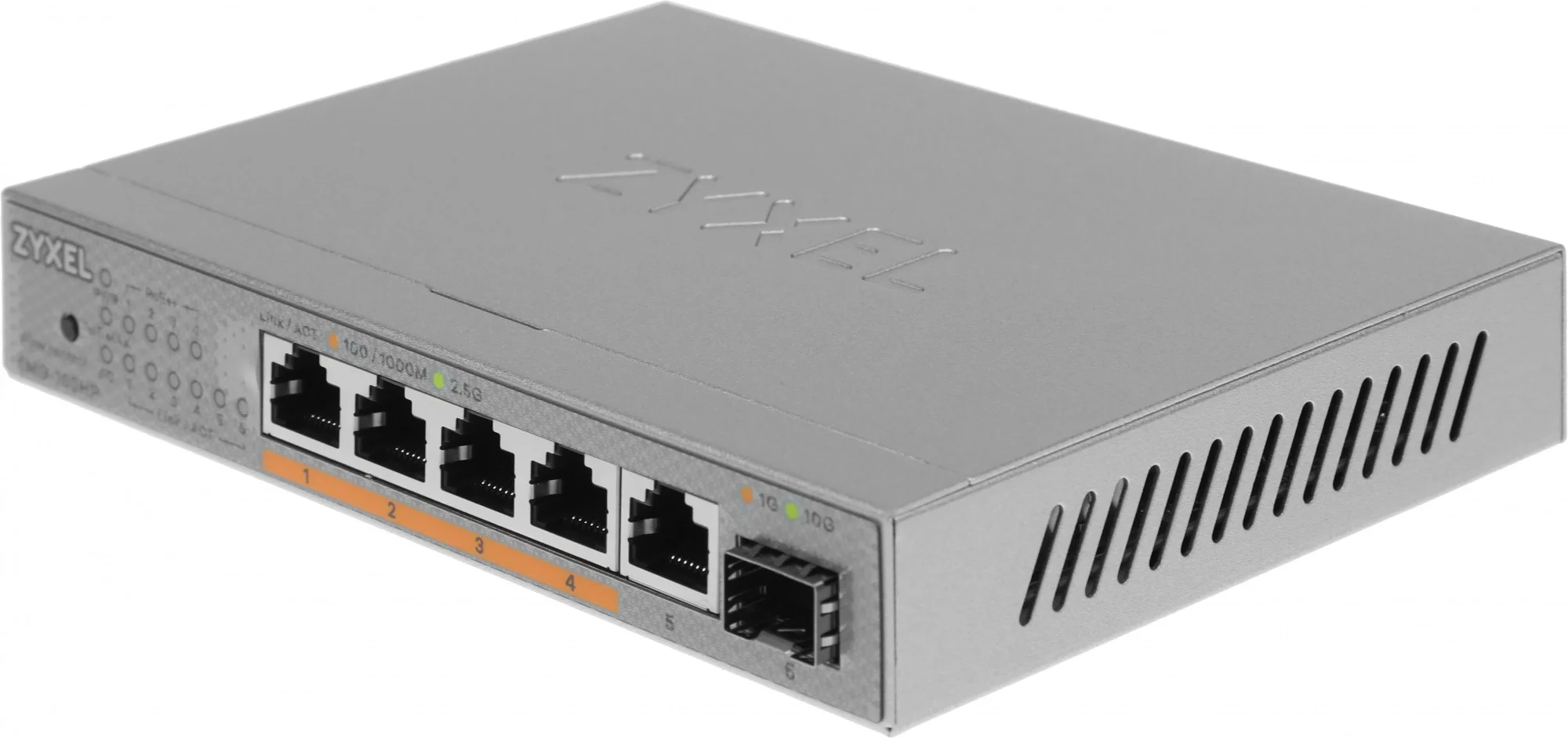 Коммутатор Zyxel XMG-105HP-EU0101F (L2) 5x2.5 Гбит/с 1SFP+ 4PoE++ 70W неуправляемый