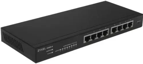 Коммутатор гибридный Smart L2 PoE+ Zyxel NebulaFlex GS1915-8EP, 8xGE PoE+, бесшумный (без вентилятора), бюджет PoE 60 Вт, автономное/облачное управлен