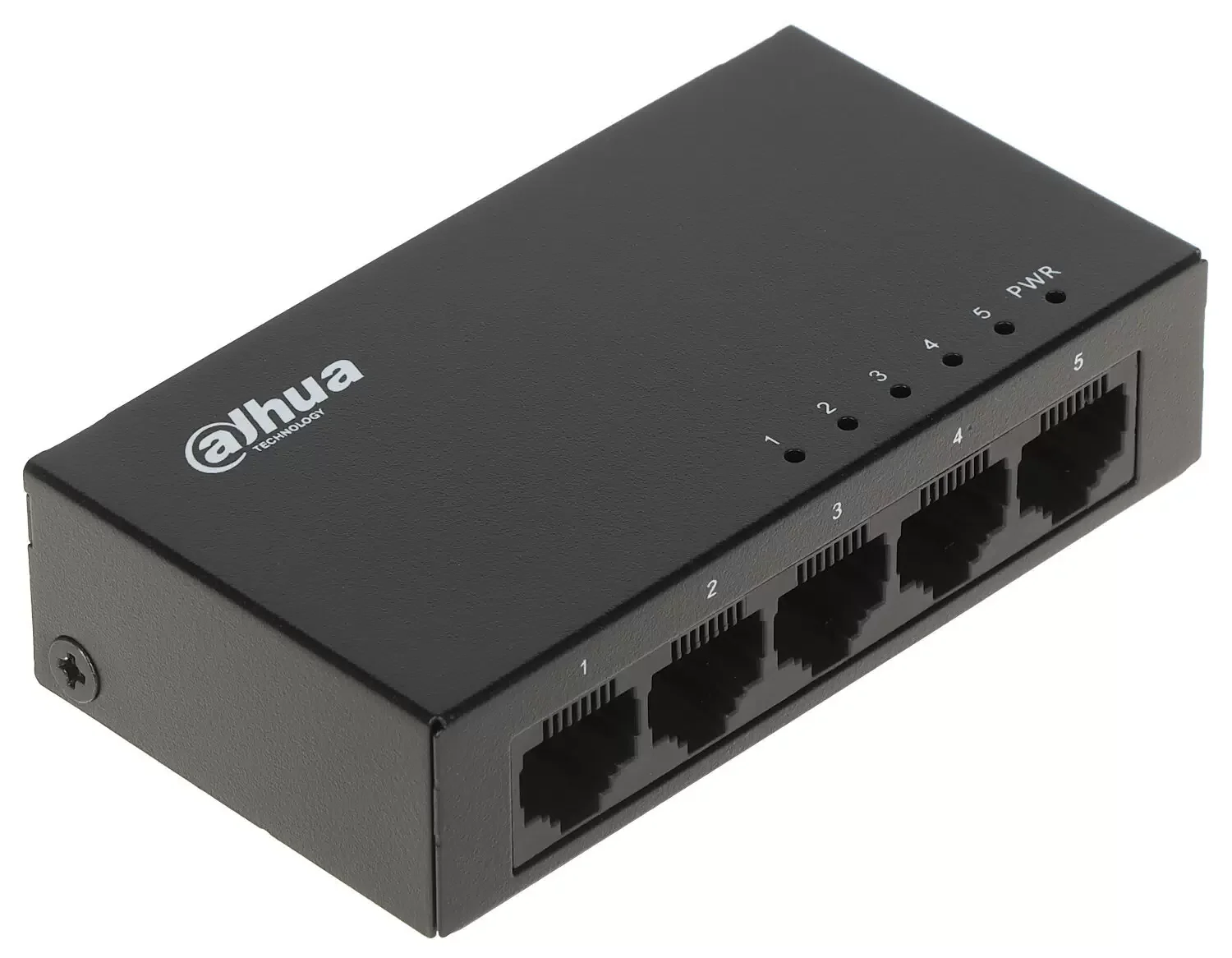 Коммутатор гигабитный 5-портовый неуправляемый Dahua DH-PFS3005-5GT-L, 5xRJ45 1Gb, коммутация 10 Гбит/с, MAC-таблица 2K, пластик