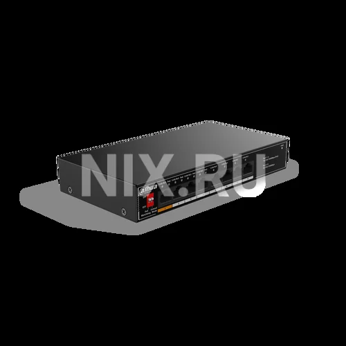 Коммутатор гигабитный 8-портовый неуправляемый c PoE Dahua DH-SG1008LP, 4xRJ45 1Gb PoE, 4xRJ45 1Gb, суммарно 60Вт, коммутация 20 Гбит/с, MAC-таблица 8