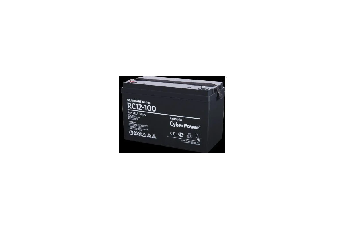 Аккумуляторная батарея CyberPower RC 12-100 12В/100Ач, клемма Болт М8 (330х173х215мм (220мм); 29кг; Срок службы 10лет)
