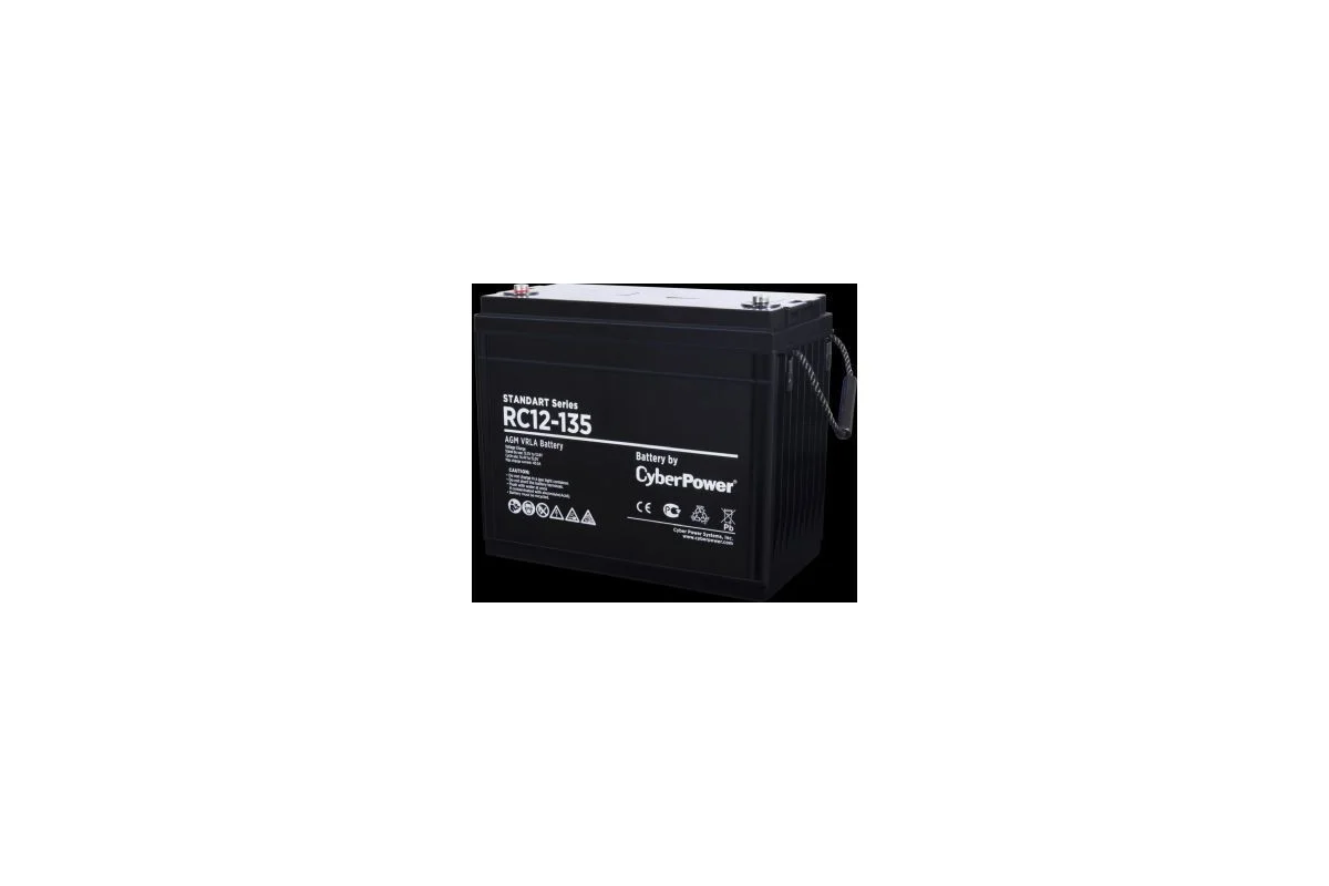Аккумуляторная батарея CyberPower RC 12-135 12В/135Ач, клемма Болт М8 (340х173х281мм (284мм); 40кг; Срок службы 7-10лет