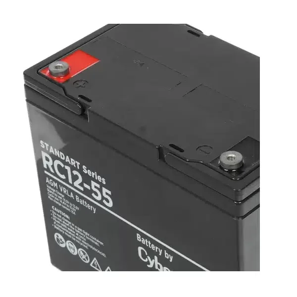 Аккумуляторная батарея CyberPower RC 12-55 12В/55Ач, клемма Болт М6 (230х138х205мм (227мм); 17кг; Срок службы 10лет)