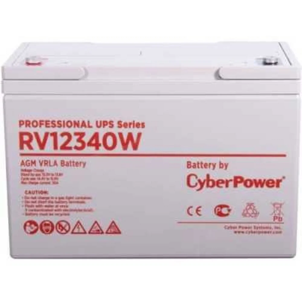 Аккумуляторная батарея CyberPower RV 12-33 12В/35Ач, клемма Болт М6 (197х130х159мм (170мм); 10,7кг; Срок службы