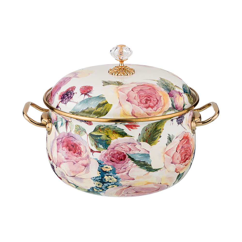ARTI-M КАСТРЮЛЯ ЭМАЛИРОВАННАЯ С КРЫШКОЙ, 2,1Л, ДИАМЕТР=16СМ