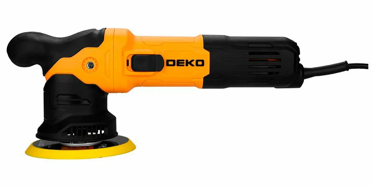 Эксцентриковая шлифовальная машина Deko P1250-D, 125 мм, 1250 Вт, черно-желтый (083-1046)