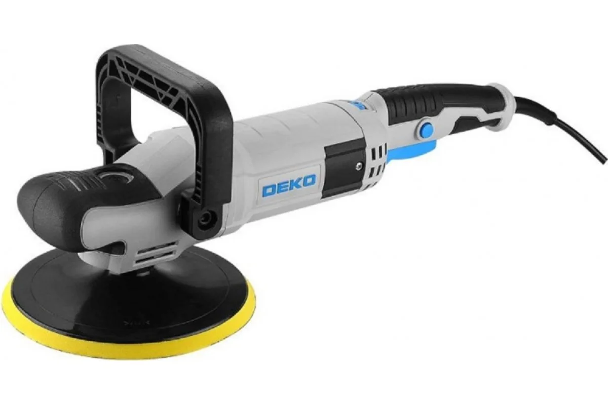 Эксцентриковая шлифовальная машина Deko P1500-D PRO, 180 мм, 1500 Вт, черно-синий