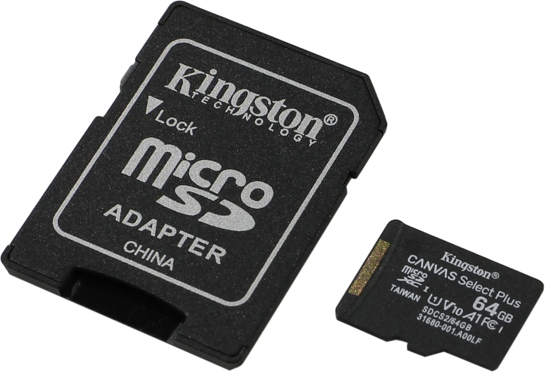 Флеш карта microSD 128GB Kingston microSDXC Class 10 UHS-I U1 A1 V10 Select Plus 150MB/s