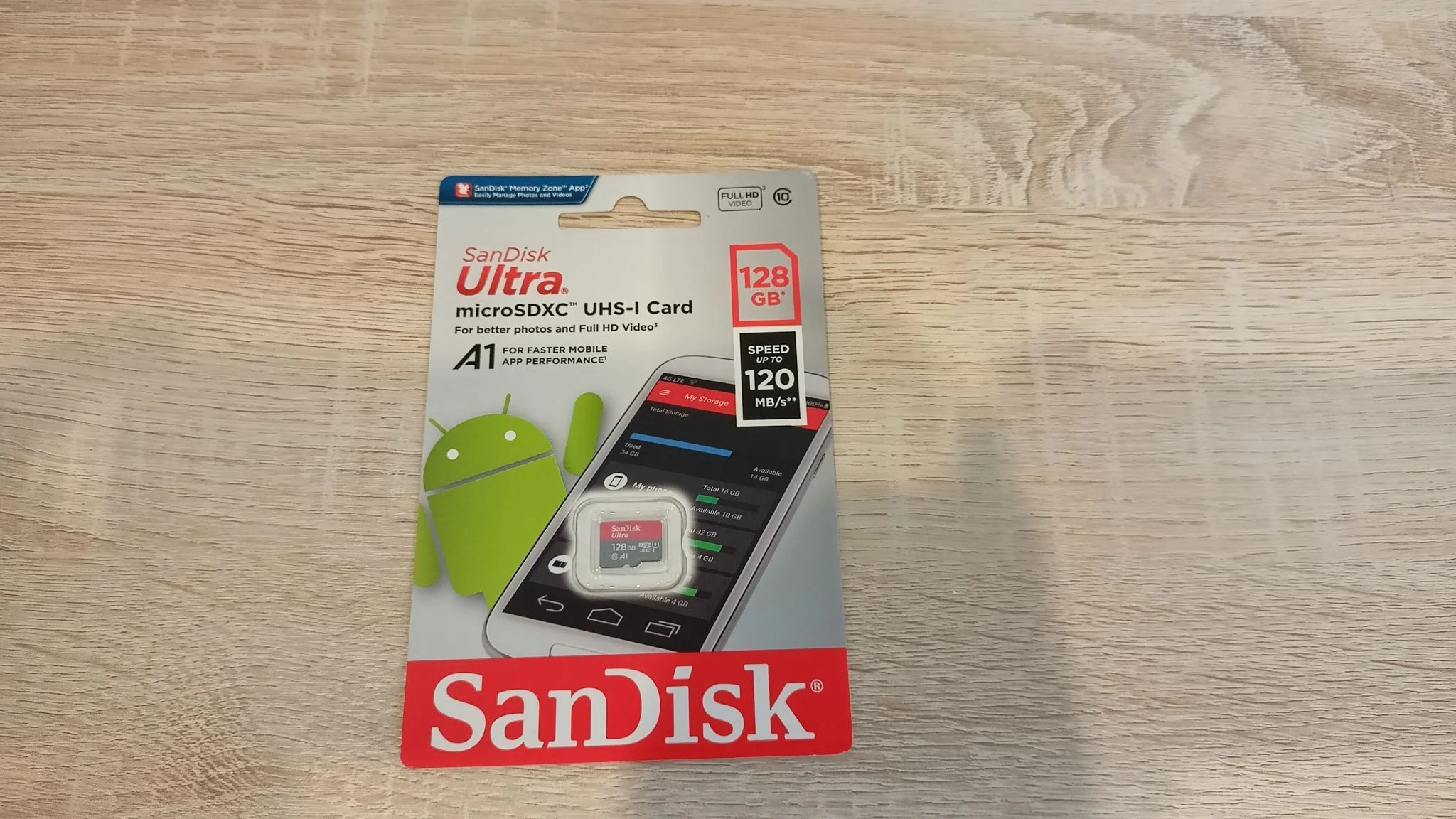 Флеш карта SD 128GB SanDisk SDXC Class 10 UHS-I U1 Ultra 140MB/s