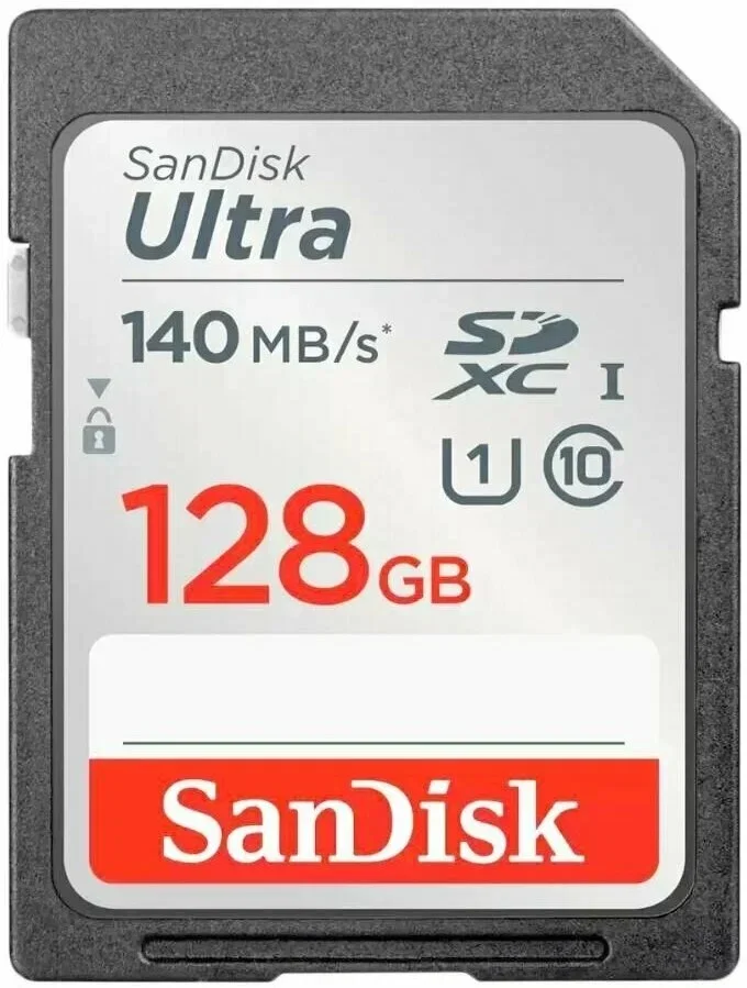 Флеш карта SD 128GB SanDisk SDXC Class 10 UHS-I U1 Ultra 140MB/s