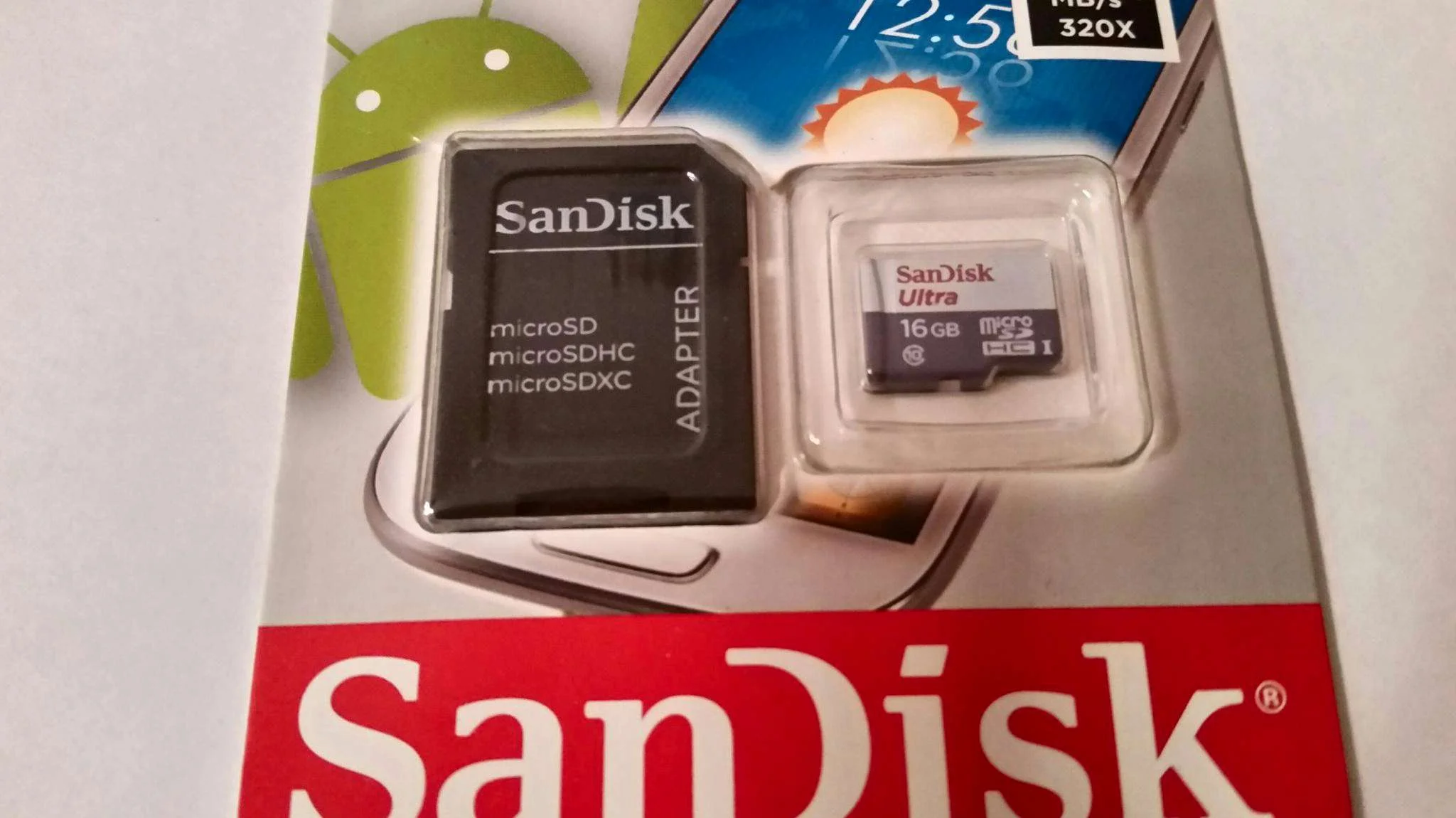 Флеш карта microSD 16GB SanDisk microSDHC Class 10 Ultra 80MB/s