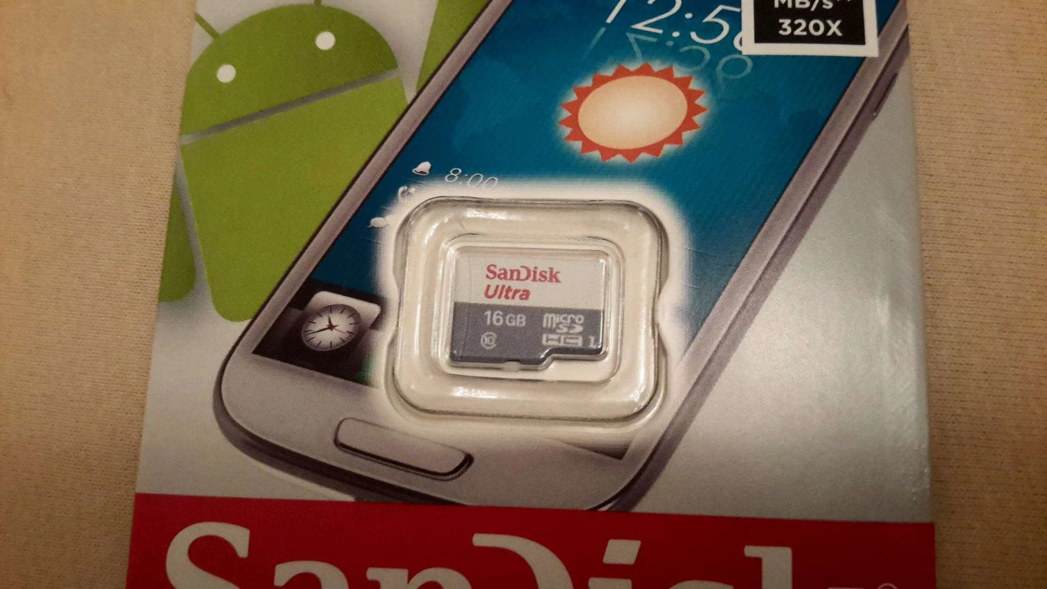 Флеш карта microSD 16GB SanDisk microSDHC Class 10 Ultra 80MB/s