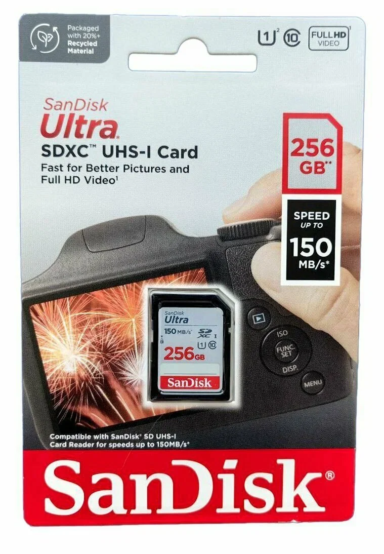 Флеш карта SD 256GB SanDisk SDXC Class 10 UHS-I Ultra 150MB/s